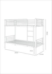Newby Industrial Metal Bunk Bed White - thumbnail 8