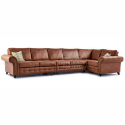Furnishings For Less UK Oakland Tan Chesterfield 6 Seater L Shape Large Corner Sofa