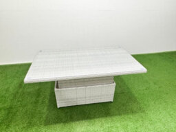 Fimous Outdoor Rattan Garden Furniture Set Patio 6 Chairs Plus Height Adjustable Dining Table Sets Light Grey Mixed - thumbnail 6