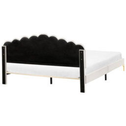 Beliani Bed Velvet Sauvian 180 X 200 Cm (Eu Super King) Off-White - thumbnail 6