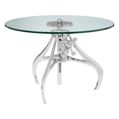 Orsina Maxi Crank Mechanism Metal And Glass Table - image 1