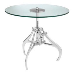 Orsina Maxi Crank Mechanism Metal And Glass Table - thumbnail 3