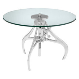 Orsina Maxi Crank Mechanism Metal And Glass Table - thumbnail 2
