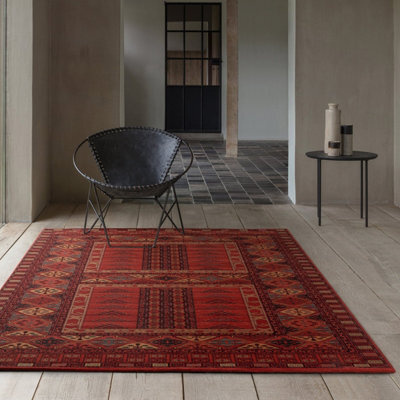 Mastercraft Kashqai 4346 300 Red Rug-135Cm X 200Cm - image 1