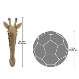 Design Toscano Giraffe Animal Mask Wall Sculpture - African Savannah Art - thumbnail 3