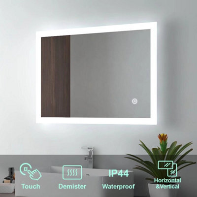 Emke Illuminated Bathroom Mirror With Light Bathroom Led Mirror With Touch Switch Demister 500X700 mm - image 1
