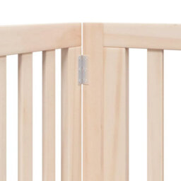 Walplus Wood Dog Gate With Door Foldable 4 Panels 320 Cm Poplar Wood - thumbnail 8