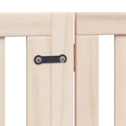 Walplus Wood Dog Gate With Door Foldable 4 Panels 320 Cm Poplar Wood - thumbnail 9