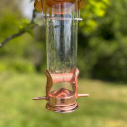 Selections Copper Style Hanging Bird Seed Feeder With 2 Feeding Ports - thumbnail 4