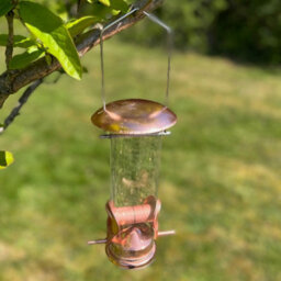 Selections Copper Style Hanging Bird Seed Feeder With 2 Feeding Ports - thumbnail 5