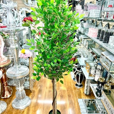 Biznest Artificial Plant Cedar Ball Topiary Tree With Pot Faux Round Shrub Bush Decoration Greenery (Plant 5519 140Cm)