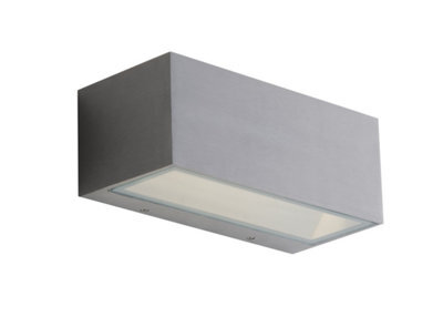 Luminosa Lighting Luminosa Twin Outdoor Integrated Led Up Down Wall Light, Nickel, Transparent, Ip54, 4000K