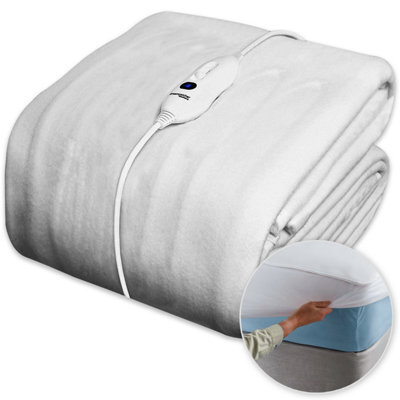 Dreamcatcher Single Electric Blanket Heated Fully Fitted Underblanket 193 X 91Cm 3 Heat Settings, Machine Washable - image 1