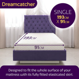 Dreamcatcher Single Electric Blanket Heated Fully Fitted Underblanket 193 X 91Cm 3 Heat Settings, Machine Washable - thumbnail 4