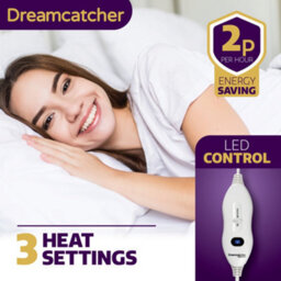 Dreamcatcher Single Electric Blanket Heated Fully Fitted Underblanket 193 X 91Cm 3 Heat Settings, Machine Washable - thumbnail 5