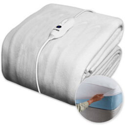 Dreamcatcher Single Electric Blanket Heated Fully Fitted Underblanket 193 X 91Cm 3 Heat Settings, Machine Washable - thumbnail 1