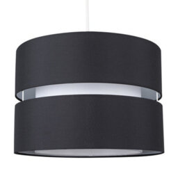 Valuelights Sophia Large Black 2 Tier Ceiling Light Shade And Bulb (D)35Cm - thumbnail 1