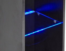 Gfw Galicia Tall Shelf Unit With Led Black - thumbnail 5