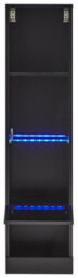 Gfw Galicia Tall Shelf Unit With Led Black - thumbnail 4