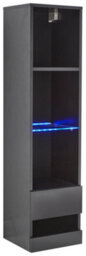 Gfw Galicia Tall Shelf Unit With Led Black - thumbnail 7