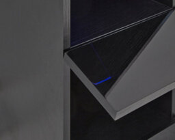 Gfw Galicia Tall Shelf Unit With Led Black - thumbnail 6