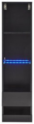 Gfw Galicia Tall Shelf Unit With Led Black - thumbnail 3