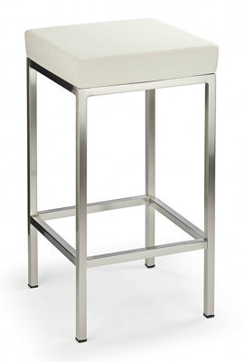 Fernow Briushed Satin Frame Stool Fixed Height 4 Colours - image 1