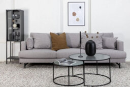 Sofia Sofa , Black / Grey Fabric - thumbnail 3