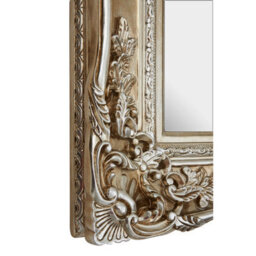 Orsina Ornate Metallic Foliage Wall Mirror,neoclassical Rectangular Wall Mirror,champagne Gold Antique Mirror - thumbnail 3