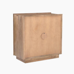 Furniturebox Uk Rainier Square Walnut Wood 2 Door Decorative Sideboard - thumbnail 6