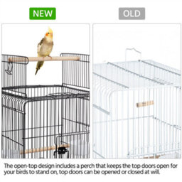 Yaheetech Black Play Top Metal Bird Cage W/ Detachable Rolling Stand - thumbnail 9