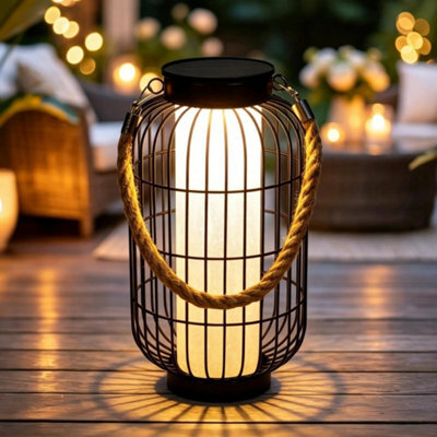 Elegant Large Solar Lantern Waterproof Decorative Table Lamp For Outdoors - image 1