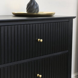 Melody Maison Large 6 Drawer Chest Of Drawers - Hales Black Range - thumbnail 4