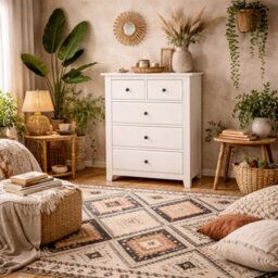 Wyld Haus Tralee White-Washed Pine 3+2 Drawer Chest 1200 X 900 X 390 mm
