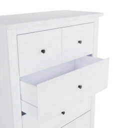 Wyld Haus Tralee White-Washed Pine 3+2 Drawer Chest 1200 X 900 X 390 mm - thumbnail 4