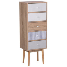 Beliani 5 Drawer Chest Foley Multicolour - thumbnail 1