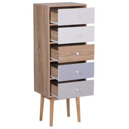 Beliani 5 Drawer Chest Foley Multicolour - thumbnail 4