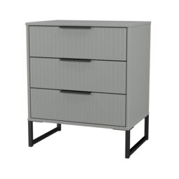 Ancona Matt Dusk Grey No Effect 3 Drawer Chest (H)678mm (W)575mm (D)395mm - thumbnail 3