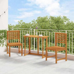 Walplus Garden Chair 2 Pcs Brown 50 X 50 X 91Cm Solid Acacia Wood - thumbnail 3
