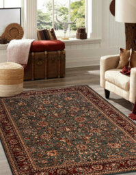 RugsX Wool Carpet Kashqai 4362 400 Ornament Green / Claret  160X240 Cm - thumbnail 1