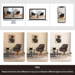 Costway Set Of 2 Swivel Accent Chair Ergonomic Armchairs Writing Desk Chairs - thumbnail 9