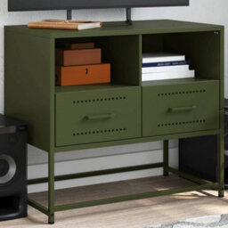 Berkfield Tv Cabinet Olive Green 68X39X60.5 Cm Steel