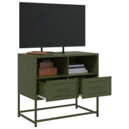 Berkfield Tv Cabinet Olive Green 68X39X60.5 Cm Steel - thumbnail 4