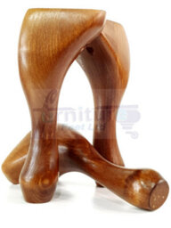 L&F Queen Anne Wooden Legs Dark Oak Stain 150mm High Set Of 4 Replacement Furniture Feet Chairs Sofas Footstools (Self Fixed) - thumbnail 7