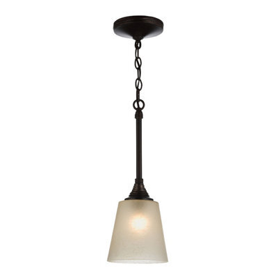Luminosa Lighting Elstead Arbor 1 Light Dome Ceiling Mini Pendant Bronze, Weathered Brass, E27
