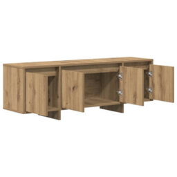 Berkfield Sturdy Tv Cabinet Artisan Oak 120X30X40.5 Cm Engineered Wood - thumbnail 4