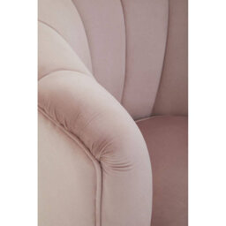 Orsina Dusty Pink Velvet Chair With Black Wood & Gold Finish Legs, Backrest Armchair, Easy To Clean Dining Chair - thumbnail 8