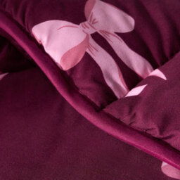 Ohs Bows 10.5 Tog Coverless Duvet With Pillowcase Bedding Set, Burgundy - Single - thumbnail 4