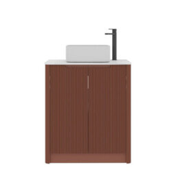 Royal Bathrooms Avenza 700mm Terracotta Clay Floor Standing Bathroom Vanity Unit 2 Door With Elena Basin - thumbnail 6