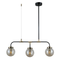 Luminosa Lighting Luminosa Valpena Industrial, Retro 3 Light Bar Pendant Ceiling Light, E14 - thumbnail 1